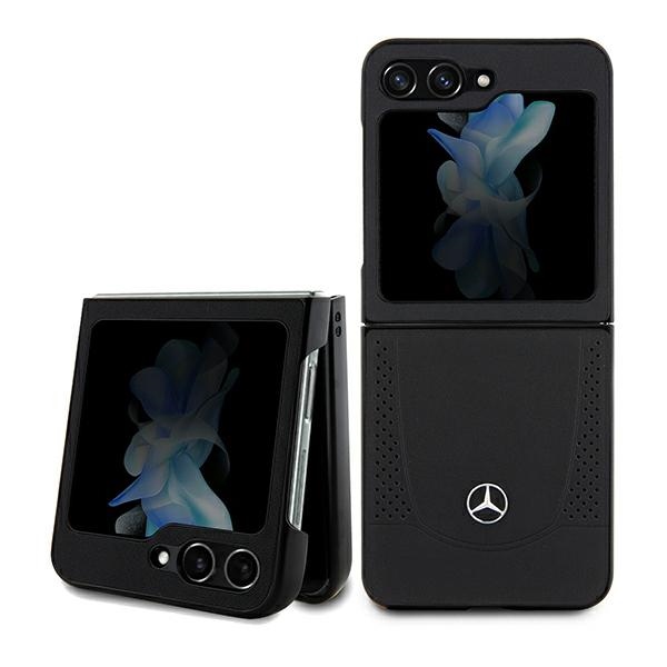 Mercedes nahkainen Urban-suojakuori Samsung Galaxy Z Flip 5:lle - musta