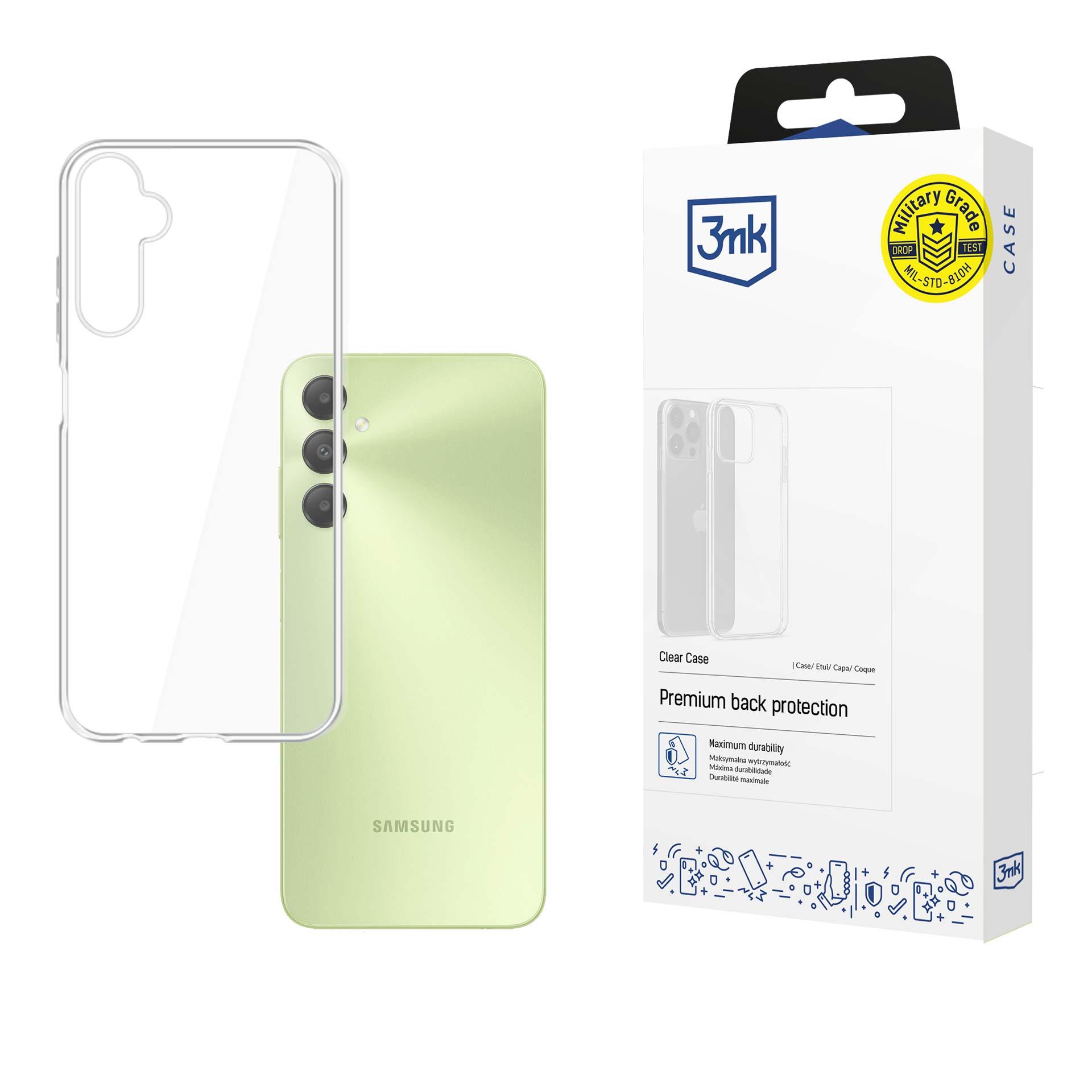 3mk Clear Case Samsung Galaxy A05S:lle - läpinäkyvä