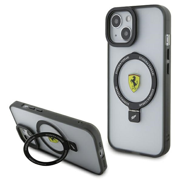 Ferrari Ring Stand 2023 Collection MagSafe suojakuori iPhone 15 Plus / 14 Pluslle - läpinäkyvä