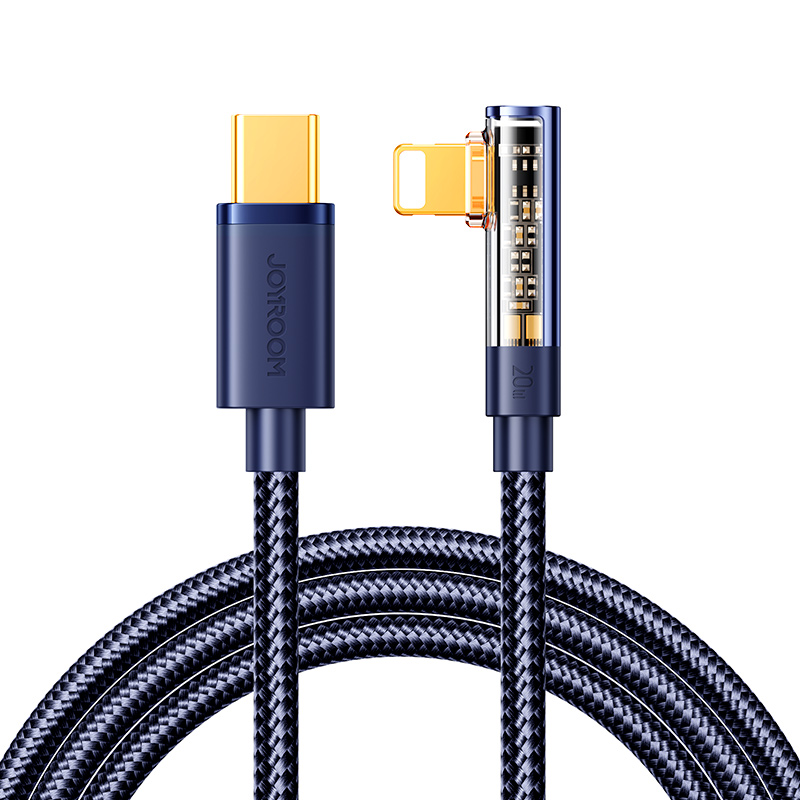 Joyroom Gaming Kaapeli S-CL020A6 Lightning (kulmikas) / USB-C (suora) 20W 1.2 m - sininen