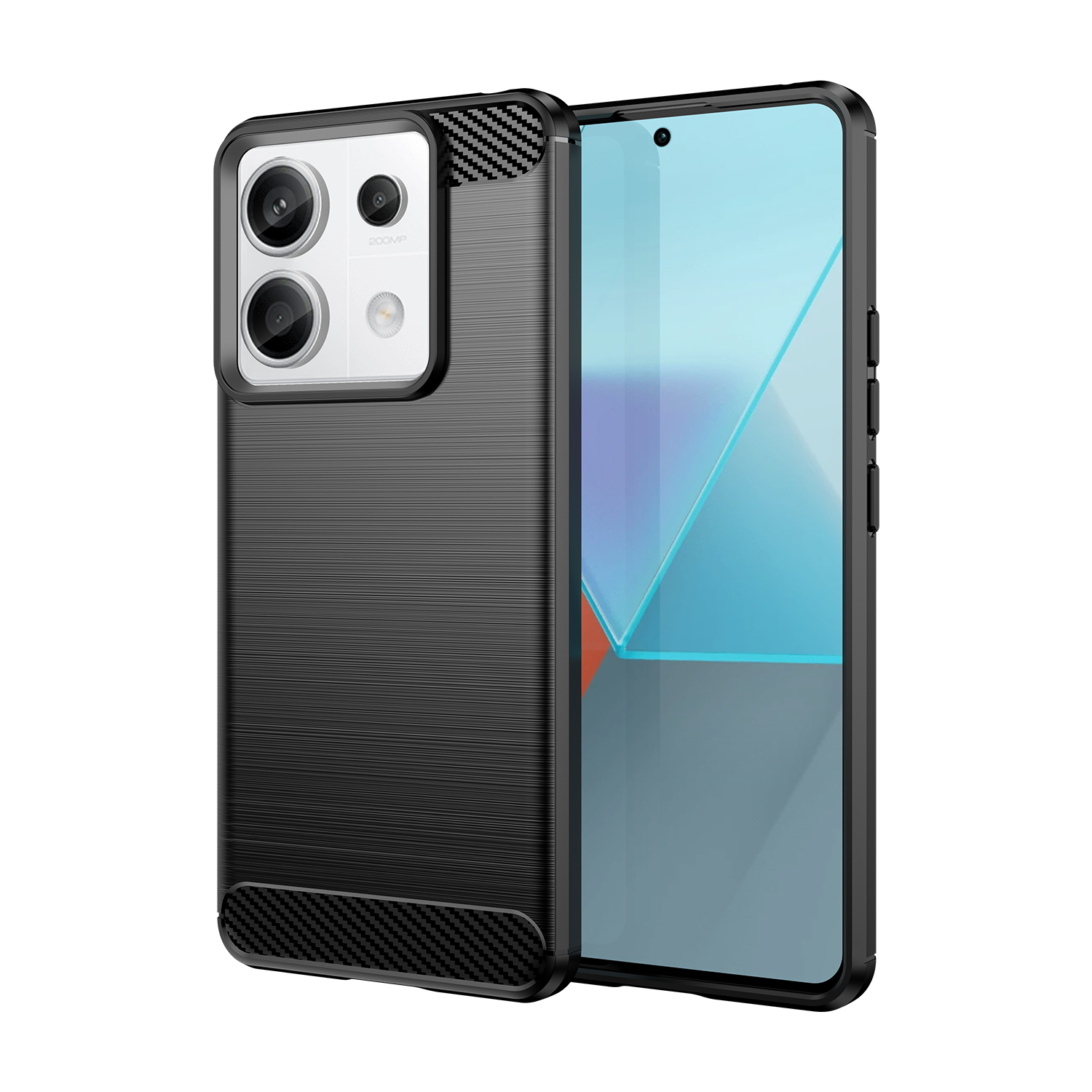 Carbon Case suojakuori Xiaomi Redmi Note 13 Pro:lle - musta