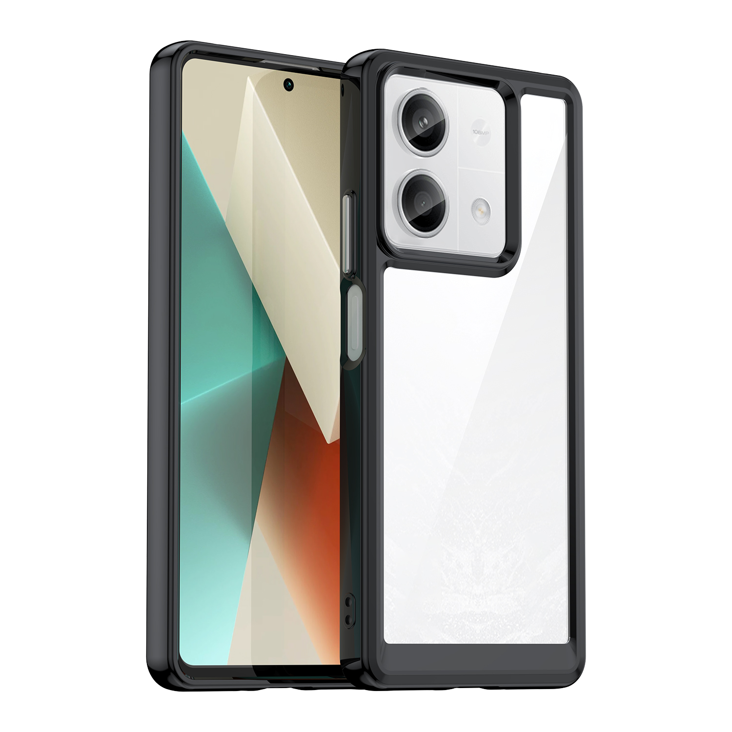 Outer Space Case geelireunainen suojakuori Xiaomi Redmi Note 13 Pro:lle - musta