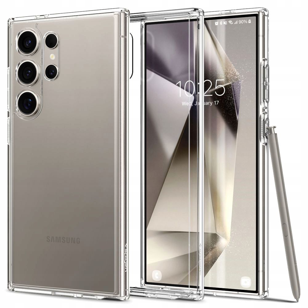Spigen Ultra Hybrid suojakuori Samsung Galaxy S24 Ultra:lle kristallinläpinäkyvä