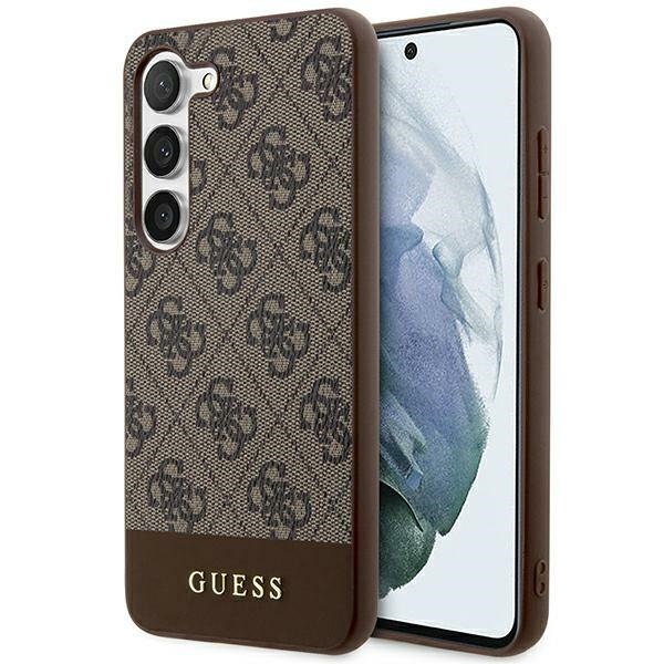 Guess 4G Stripe Collection suojakuori Samsung Galaxy S24+:lle - ruskea