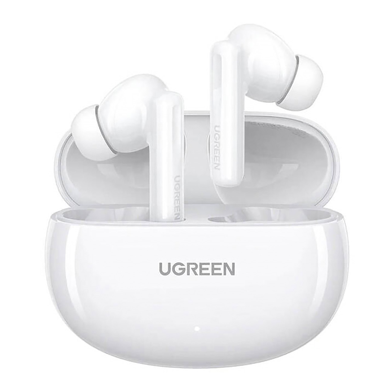 Ugreen HiTune T6 -langattomat kuulokkeet ANC-toiminnolla + USB-A - USB-C -kaapeli, valkoinen
