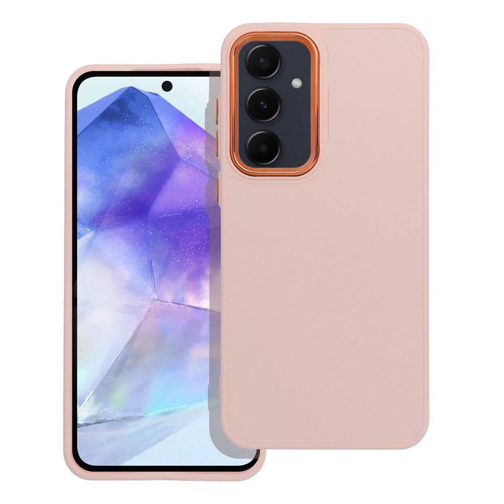 Suojakuori Samsung A55 5G:lle Frame vaaleanpunainen
