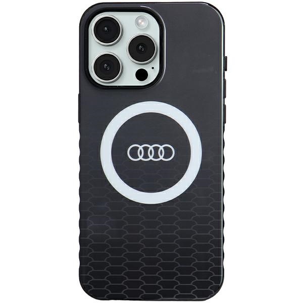 Audi IML Big Logo MagSafe Suojakuori iPhone 15 Pro Max:lle - musta
