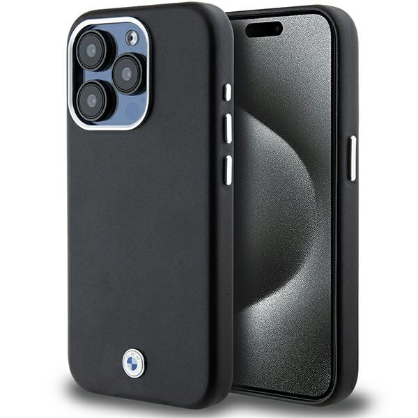 BMW Signature Wrapped Metal MagSafe Suojakuori iPhone 15 Pro:lle - musta