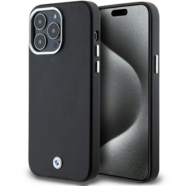 BMW Signature Wrapped Metal MagSafe Suojakuori iPhone 15 Pro Maxille - musta