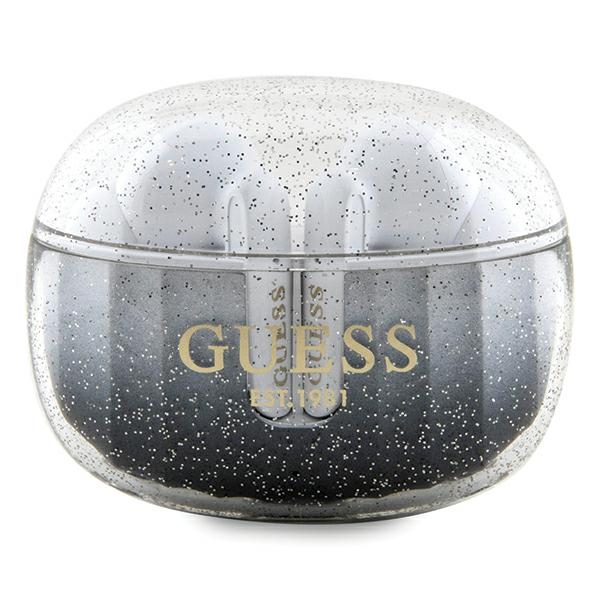 Guess Glitter Gradient TWS Bluetooth headphones with docking station - black