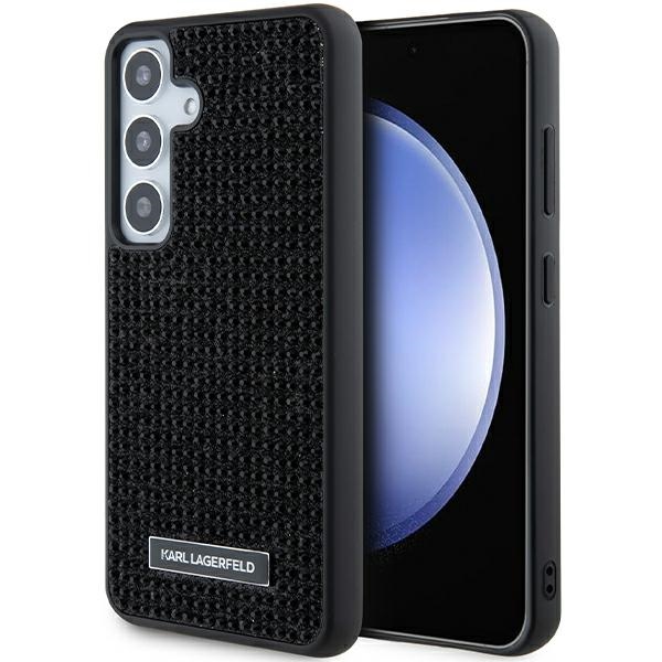 Karl Lagerfeld Rhinestone Metal Logo Suojakuori Samsung Galaxy S24+:lle - musta