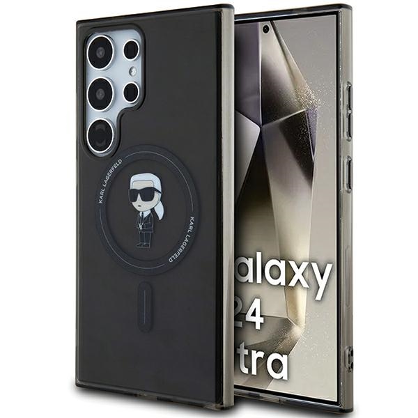 Karl Lagerfeld IML Ikonik MagSafe Suojakuori Samsung Galaxy S24 Ultralle - musta