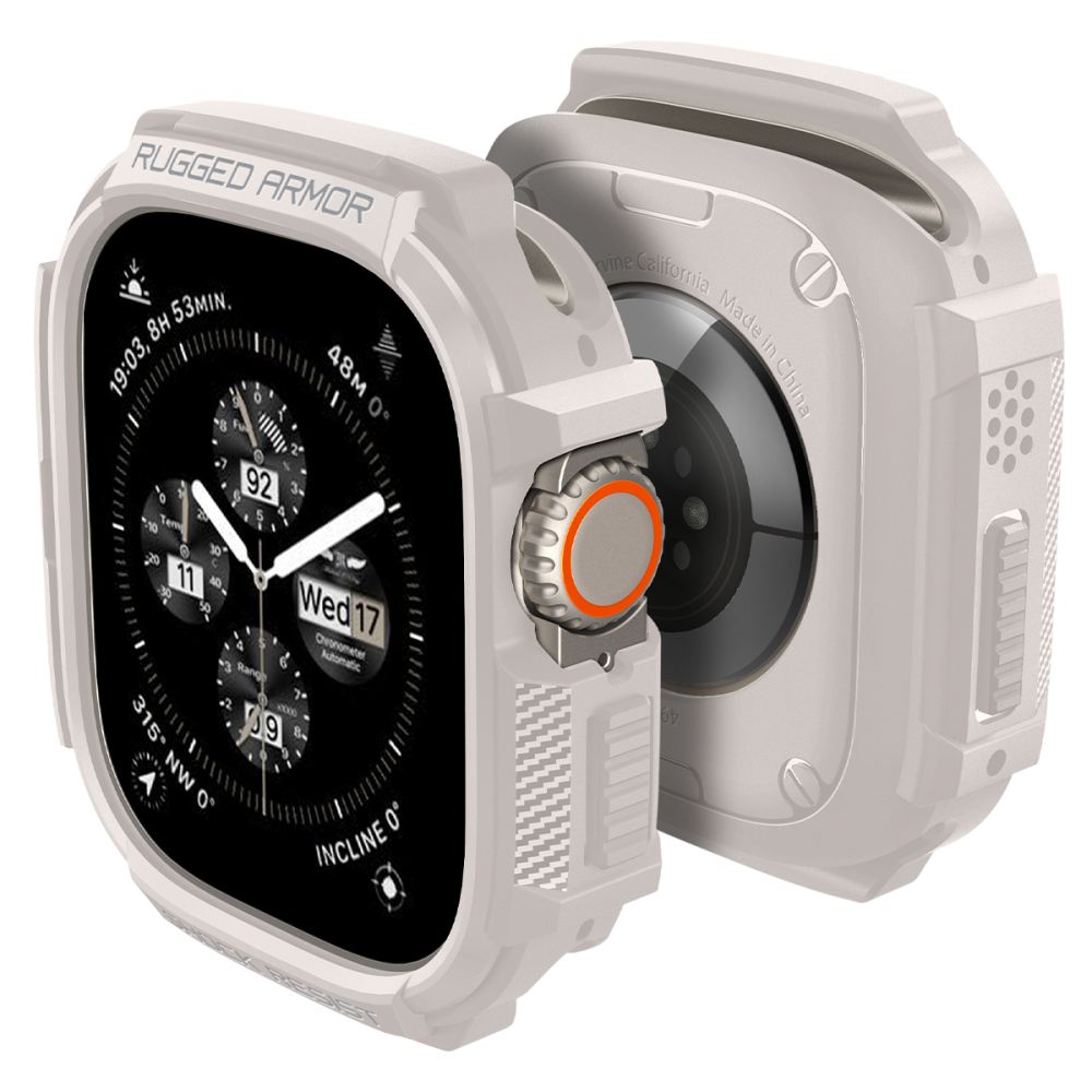 Spigen Rugged Armor kotelo Apple Watch Ultra 1 / 2 (49mm) - beige