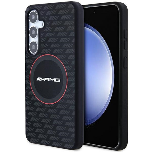 AMG Silicone Carbon Pattern MagSafe suojakuori Samsung Galaxy S24+:lle - musta