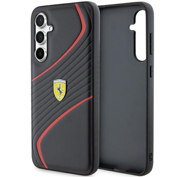 Ferrari Twist Metal Logo suojakuori Samsung Galaxy S23 FE:lle - musta
