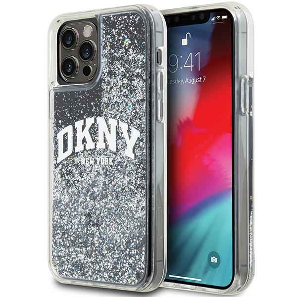 DKNY Liquid Glitter Big Logo Suojakuori iPhone 12 Pro/12:lle - musta