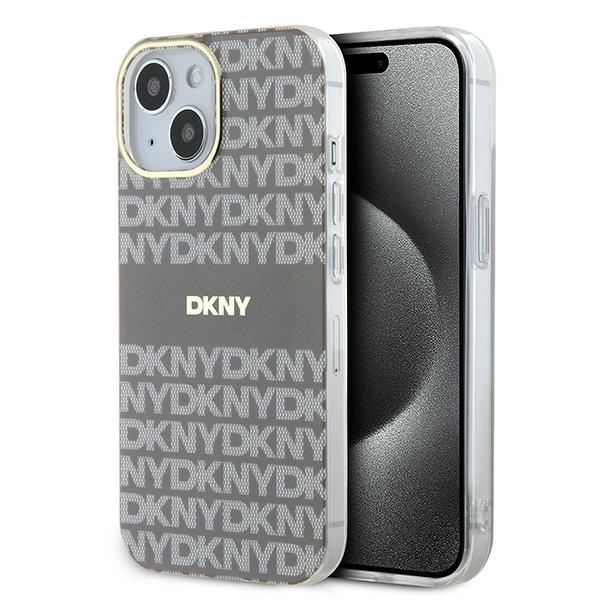 DKNY IML Mono ja Raita MagSafe Suojakuori iPhone 15 / 14 / 13:lle - beige