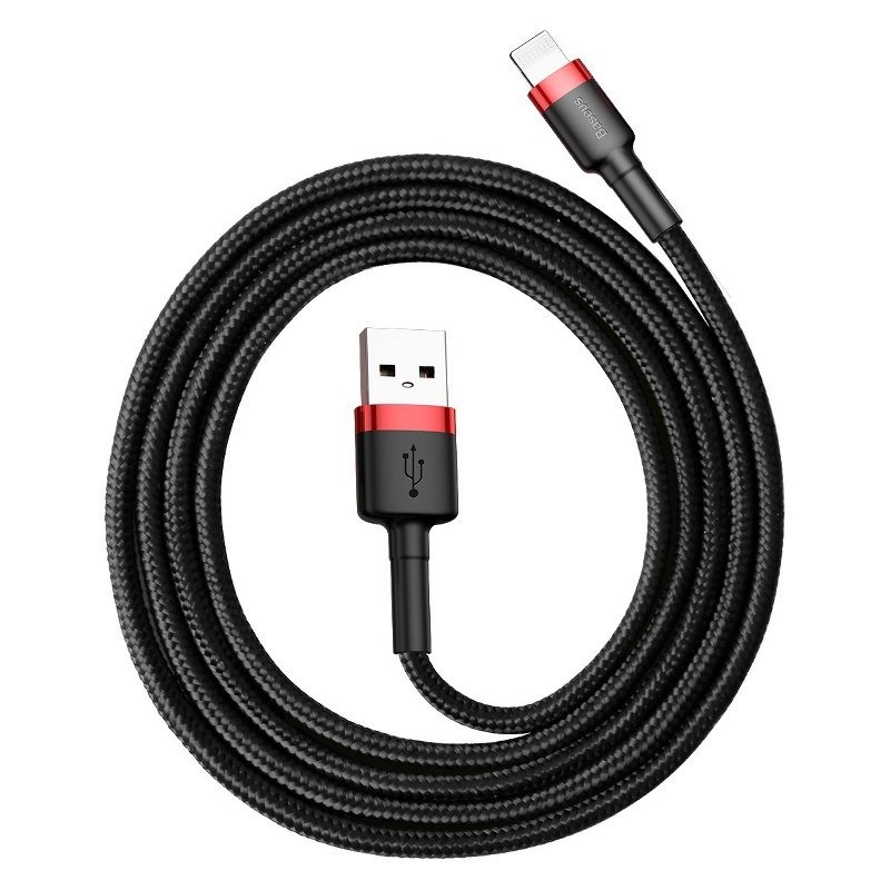 Baseus Cafuel USB Lightning kaapeli 2,4A 0,5m (punainen+musta)