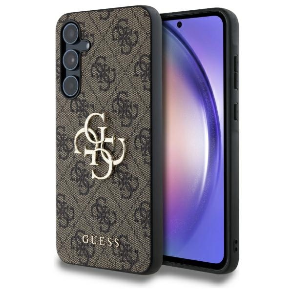 Guess 4G Big Metal Logo Suojakuori Samsung Galaxy A55:lle - ruskea
