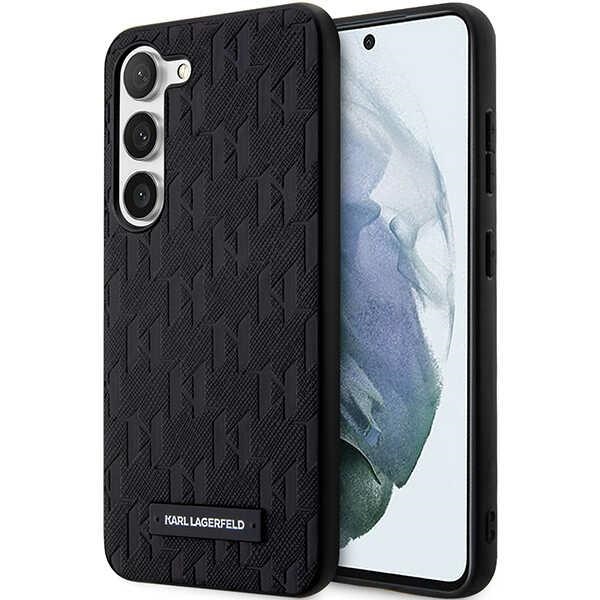 Karl Lagerfeld Saffiano Mono Metal Logo Suojakuori Samsung Galaxy S24+:lle - musta