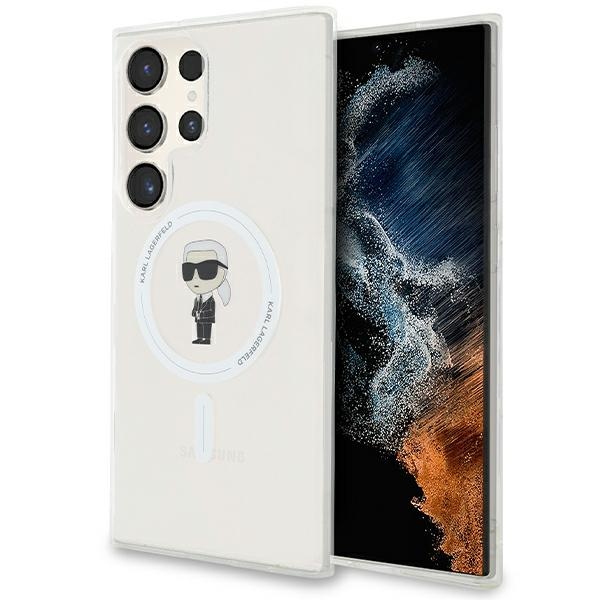 Karl Lagerfeld IML Ikonik MagSafe Suojakuori Samsung Galaxy S24 Ultralle - läpinäkyvä