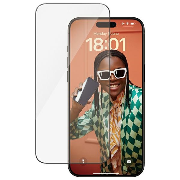 PanzerGlass Ultra-Wide Fit karkaistu lasi asennustyokalulla iPhone 15 Pro Max