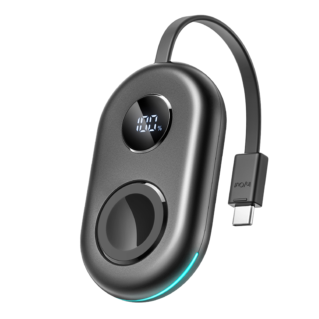 Joyroom JR-W09 3W Langaton Varavirtalähde USB-C Kaapelilla Apple Watch:lle - musta