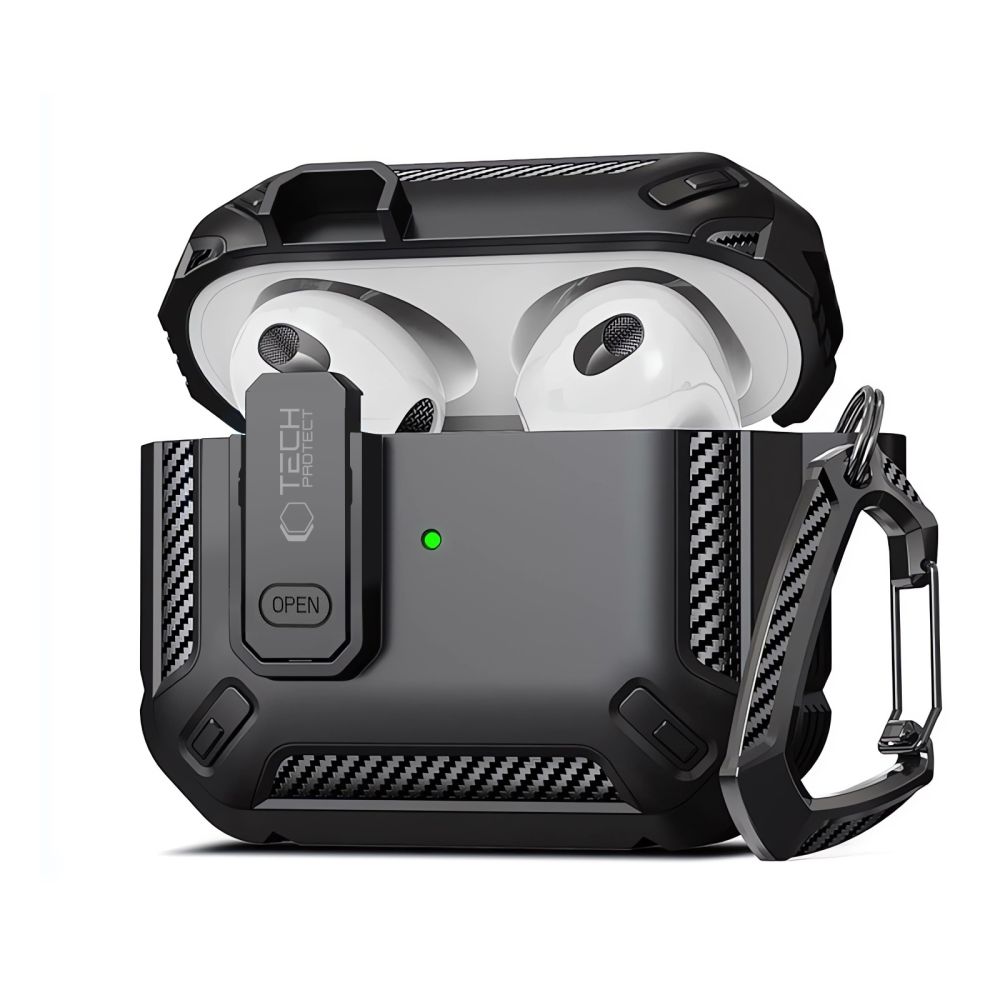Tech-Protect X-Carbo Suojakuori AirPods Pro 1 / 2 - Musta