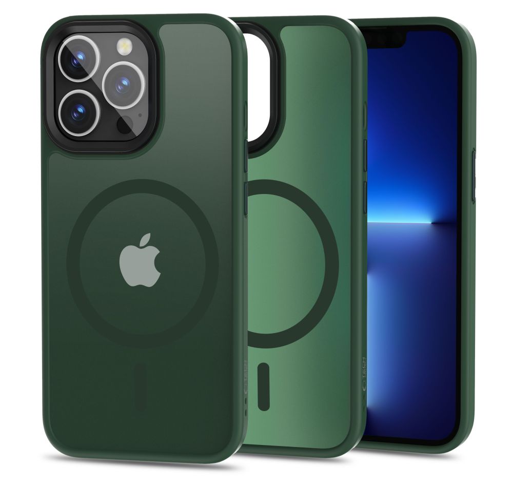 Tech-Protect MagMat MagSafe iPhone 13 Pro Suojakuori - matta vihreä