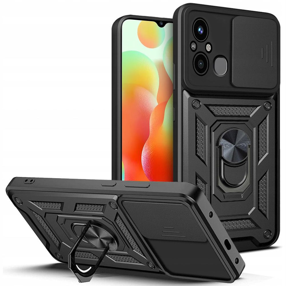 Tech-Protect CamShield Pro Suojakuori Xiaomi Redmi 12C:lle - musta