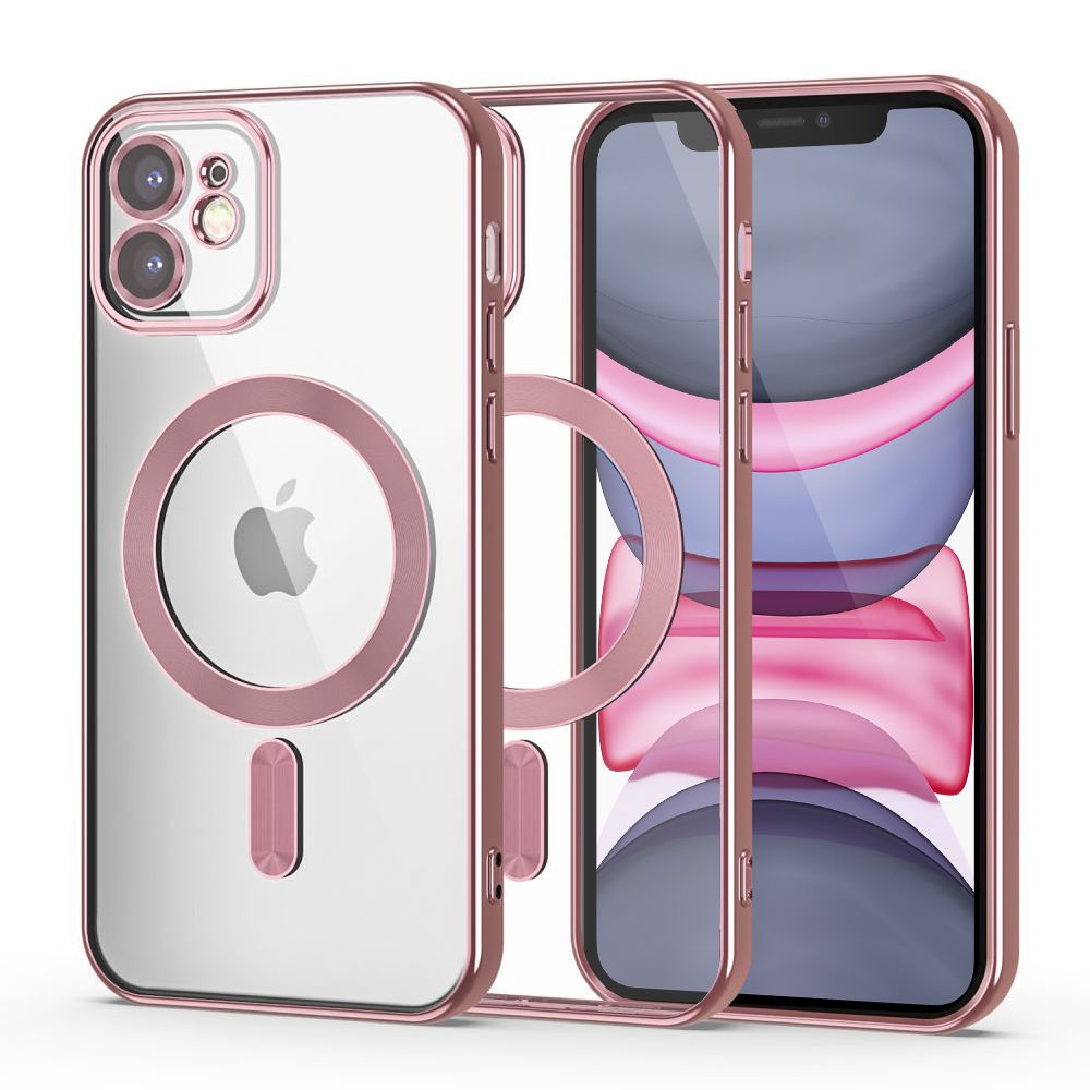 Tech-Protect MagShine Line MagSafe iPhone 11 Suojakuori - vaaleanpunainen