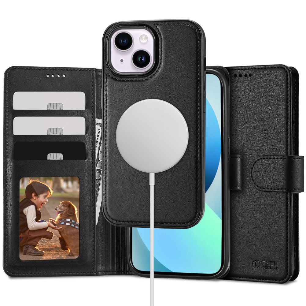Tech-Protect Wallet MagSafe Suojakuori iPhone 13:lle - musta