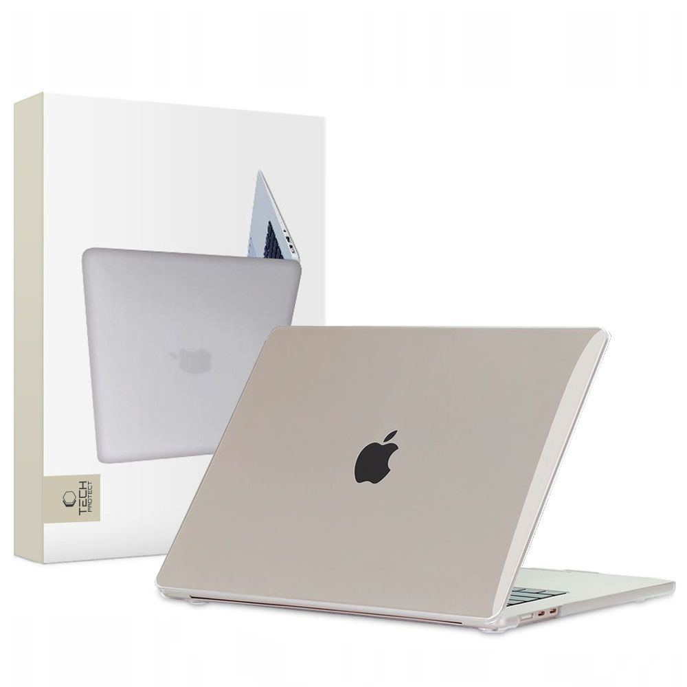 Tech-Protect SmartShell Suojakuori MacBook Air 15" M2 / M3 / 2023-2024:lle - läpinäkyvä