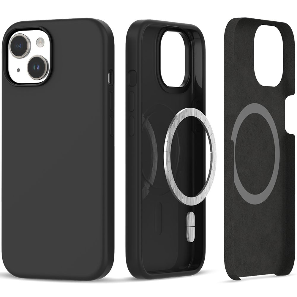 Tech-Protect Silicone MagSafe iPhone 15 Suojakuori - matta musta