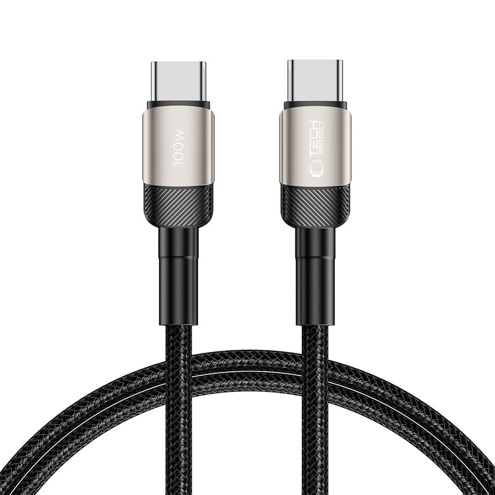 Tech-Protect UltraBoost Evo USB-C / USB-C PD kaapeli 100W 5A 1m - titaani