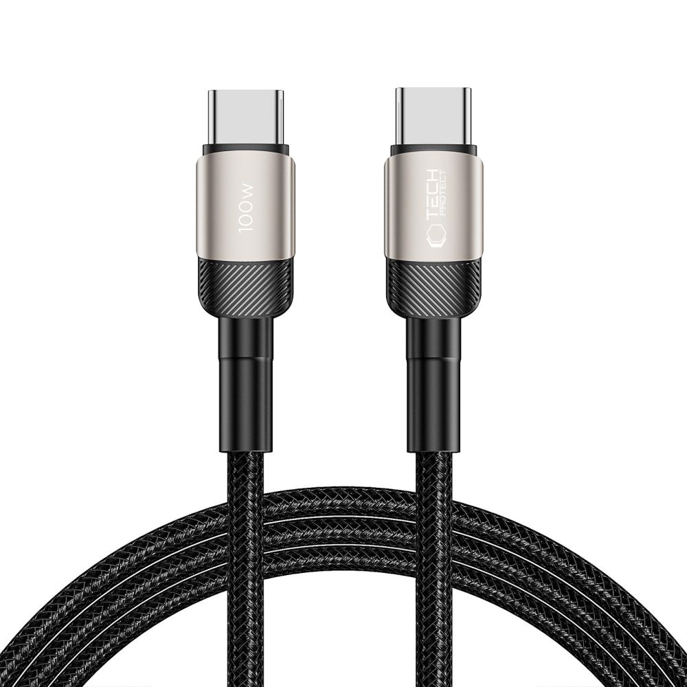 Tech-Protect UltraBoost Evo USB-C / USB-C PD -kaapeli 100W 5A 2 m - titaani