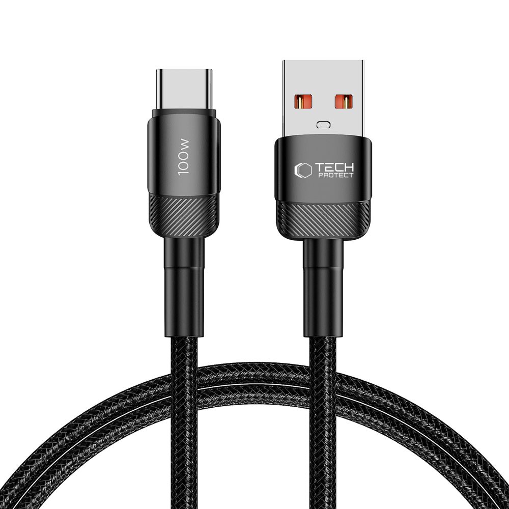 Tech-Protect UltraBoost Evo USB-C / USB-A kaapeli 100W 5A 1m - musta