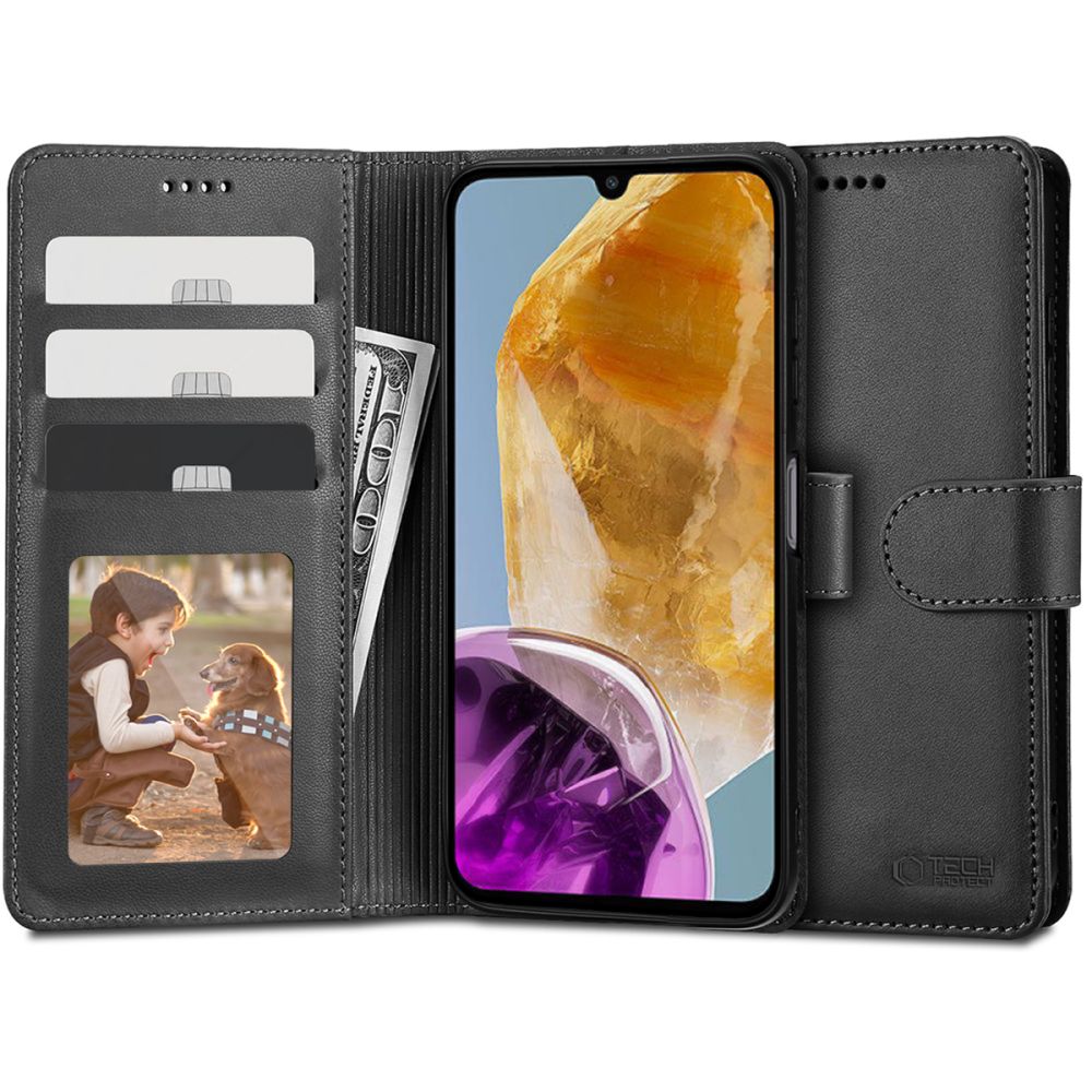 Tech-Protect Lompakkosuojakuori Samsung Galaxy M15 5G:lle - musta