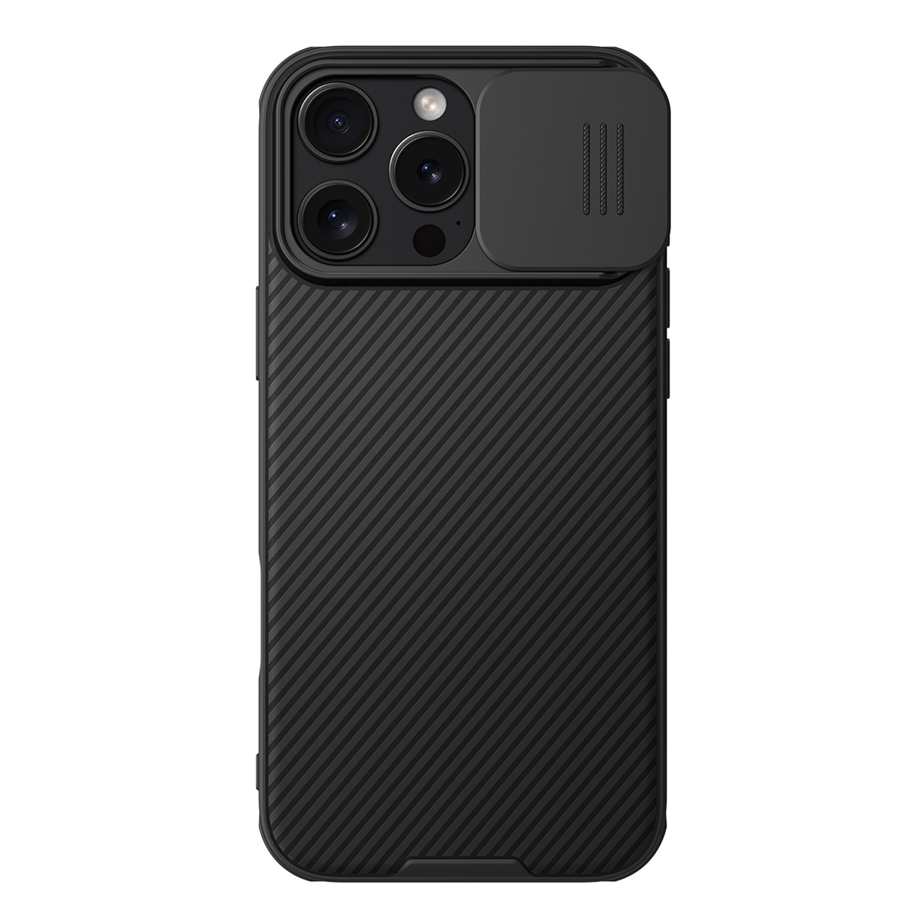 Nillkin CamShield Pro Suojakuori iPhone 16 Pro Max:lle kameransuojalla - musta
