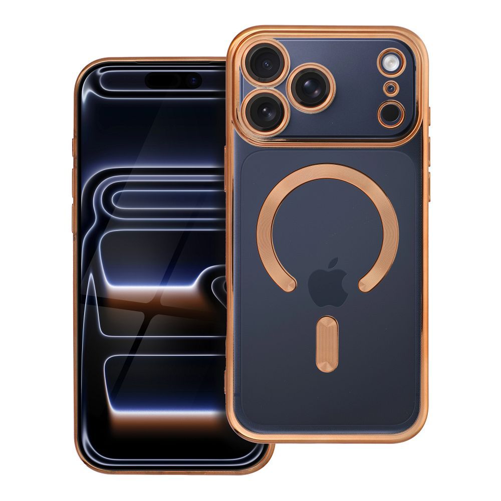Suojakuori iPhone 17 PRO MAX:lle Electro Mag Cover yhteensopiva MagSafen kanssa kultainen