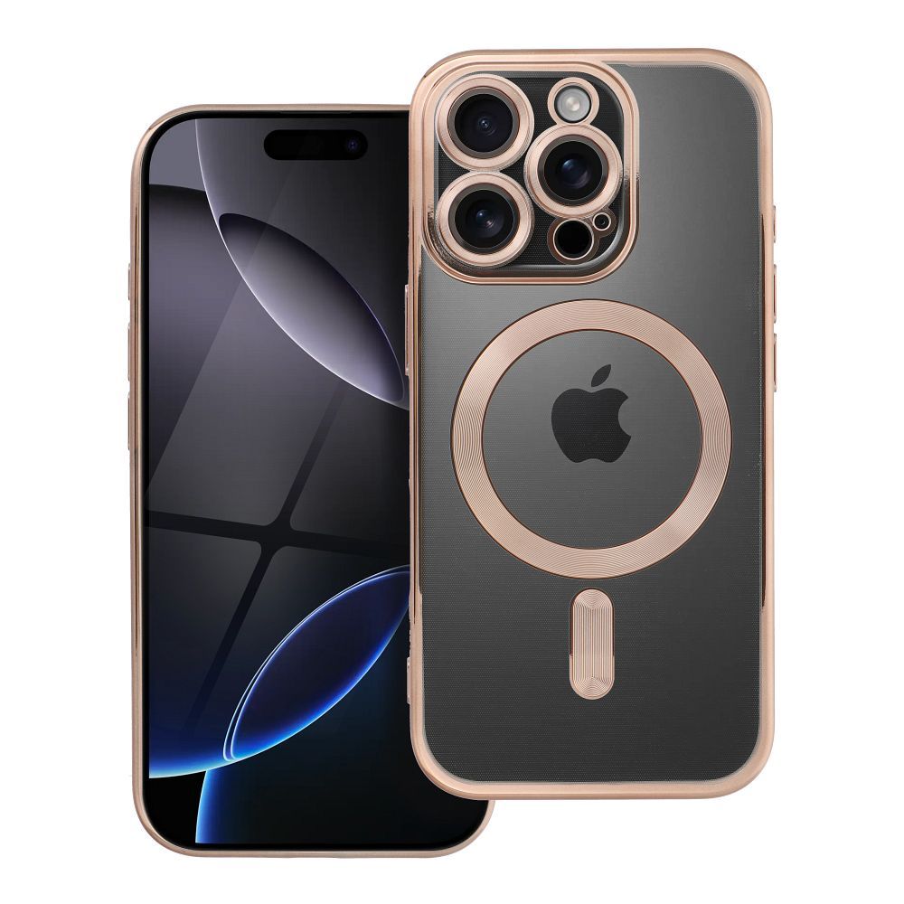 Suojakuori iPhone 16 PRO:lle Electro Mag Cover yhteensopiva MagSafe-version kanssa ruskea
