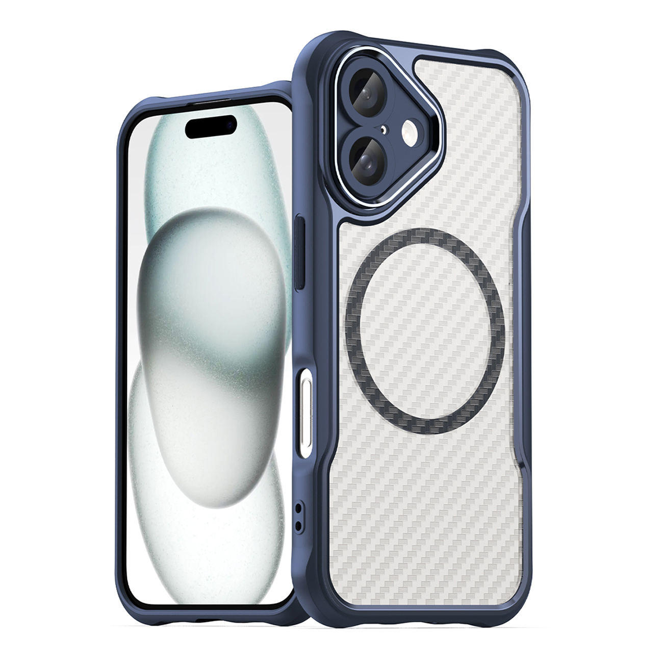 Leading Series MagSafe Silikoninen Suojakuori iPhone 16 Plus:lle - Sininen