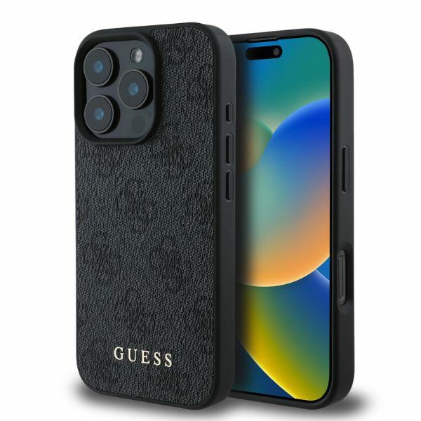 Guess 4G Classic Suojakuori iPhone 16 Pro Max:lle - Musta