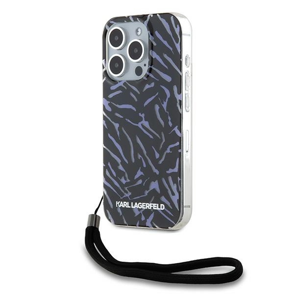 Karl Lagerfeld Zebra nyörillä Suojakuori iPhone 15 Pro Max:lle - Violetti