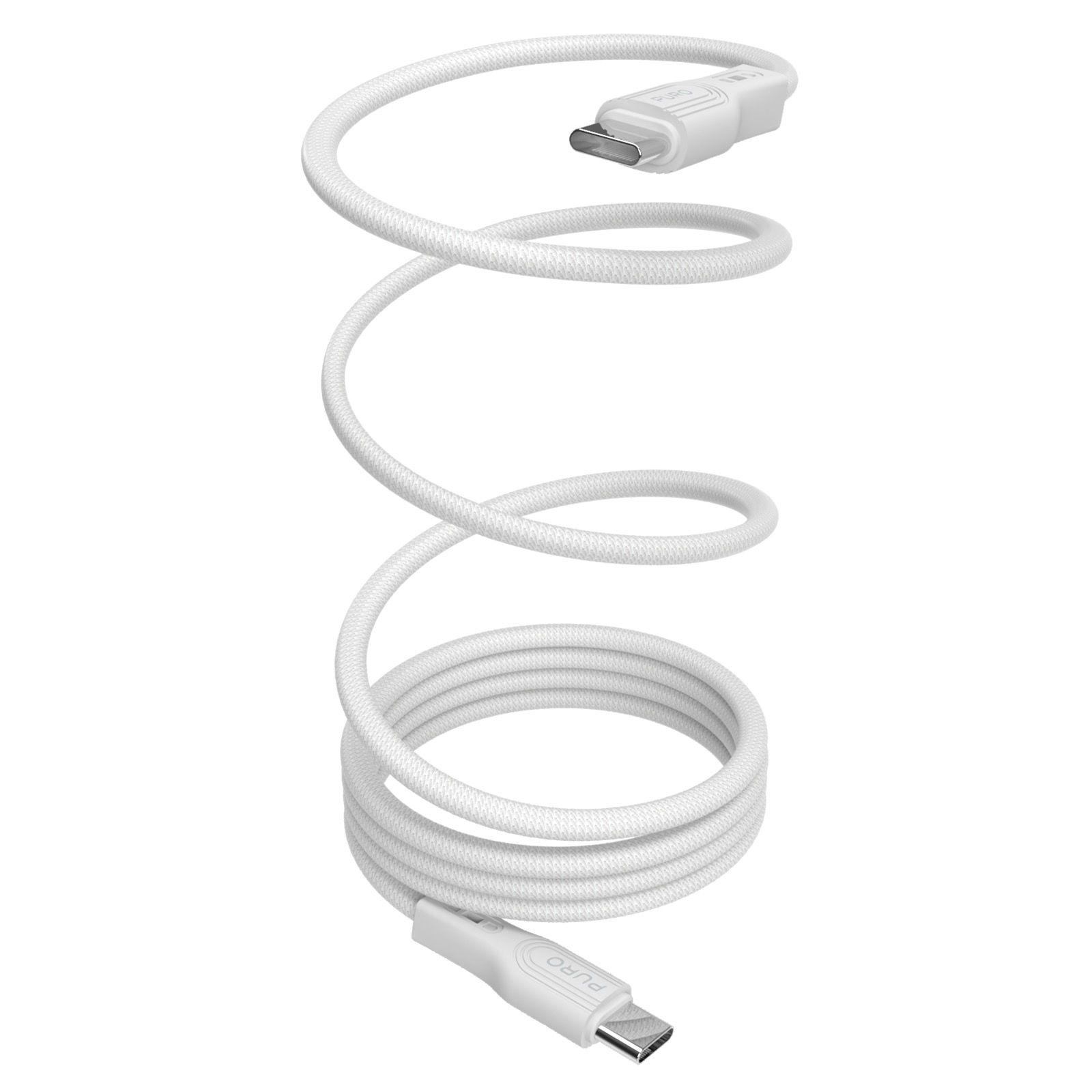 Puro Magneettinen USB-C - USB-C 60W USB 3.2 (20 Gbps) 1m Magneettinen kaapeli - valkoinen