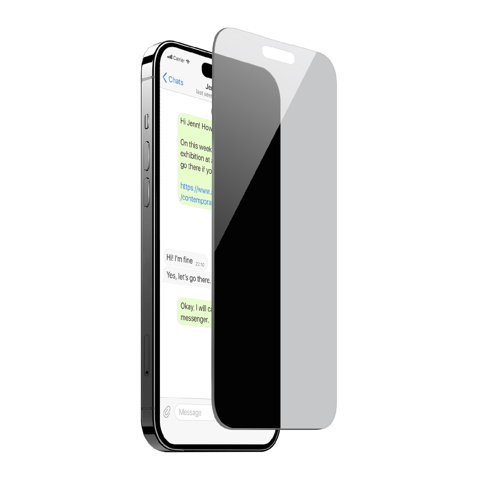 Puro Privacy Karkaistu lasi iPhone 16 Plus:lle / iPhone 15 Plus:lle