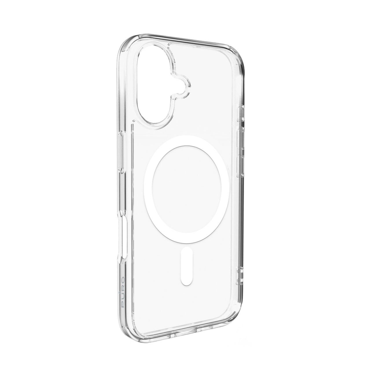 Puro Lite Mag MagSafe Silikoninen Suojakuori iPhone 16:lle - läpinäkyvä