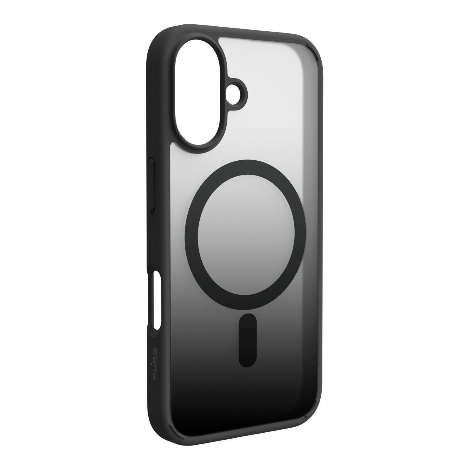 Puro Gradient MagSafe Silikoninen Suojakuori iPhone 16:lle - musta