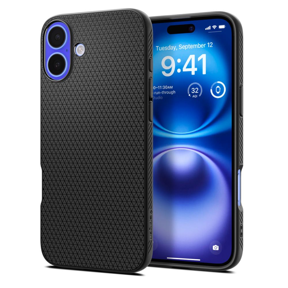 Spigen Liquid Air Suojakuori iPhone 16 6,1 mattamusta