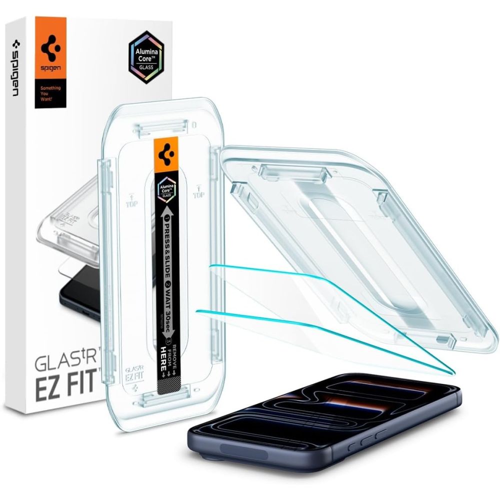 Spigen Glas.tR EZ Fit Karkaistu lasi iPhone 16 Pro / 17 / 17 Pro - 2 kpl